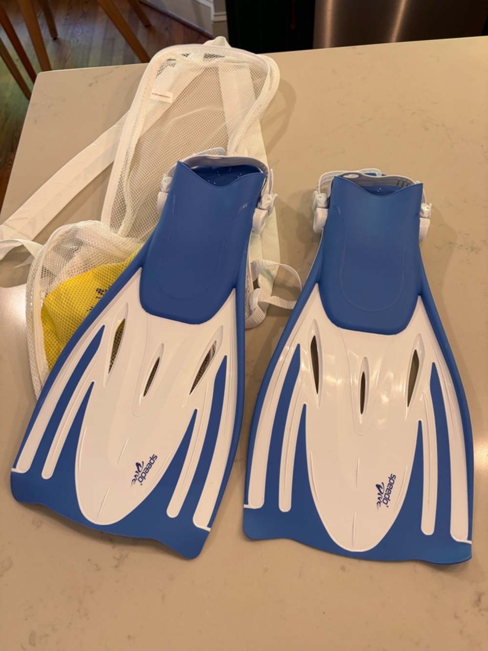 Speedo Blue and White Training Swim Fins